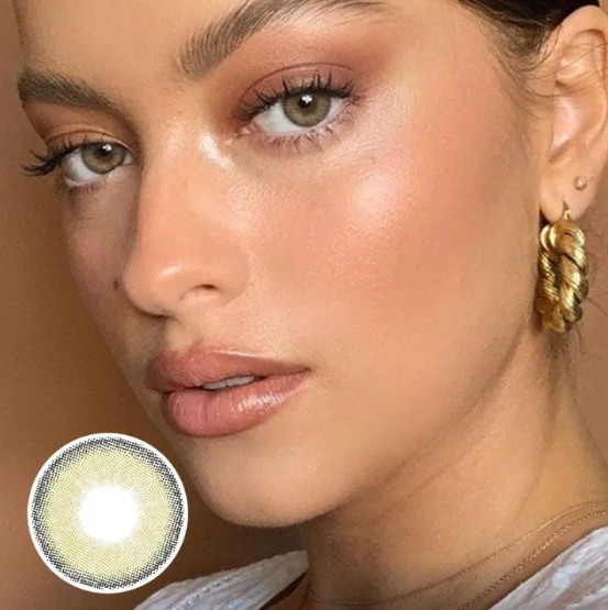 "Foggy Green" Contact Lens